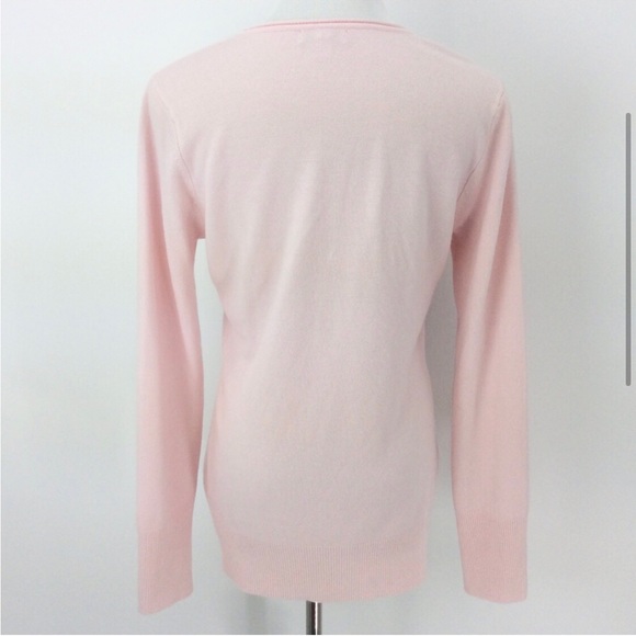 New York & Company Light Pink V-Neck Pull-Over Acrylic  Sweater LIKE NEW! - Picture 3 of 8